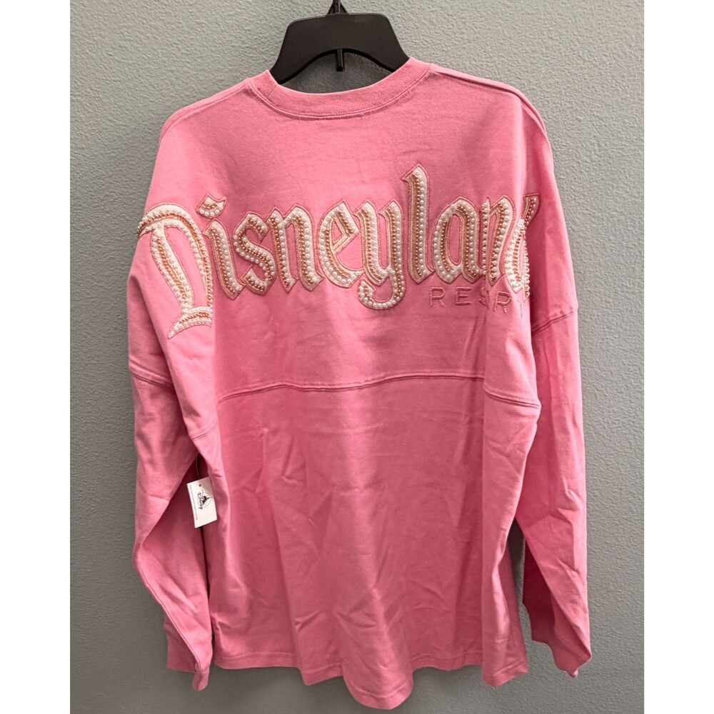 Disneyland 2026 Pink Rose Gold Pearl Beaded Spirit Jersey M NWT